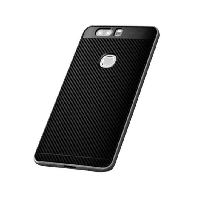 Θήκη Carbon Frame Huawei Honor V8 Ασημί