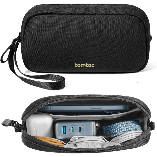 Θήκη Universal Tomtoc Light-T12 Accessory Pouch για Αξεσουάρ / PowerBank / Smartphone 1L Small Black