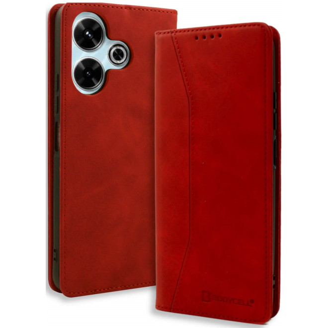 Θήκη Xiaomi Redmi 13 4G / Poco M6 4G / Poco M6 Plus 5G Bodycell Book Case Πορτοφόλι Red