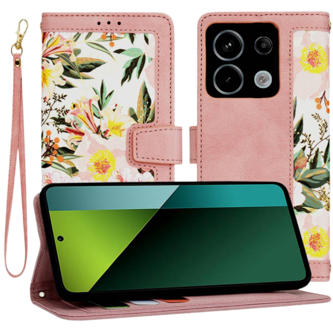 Θήκη Xiaomi Redmi Note 13 Pro 5G / Poco X6 Techsuit FlipCraft Πορτοφόλι από Οικολογικό Δέρμα με Αποσπώμενο Λουράκι Χειρός Sweetheart Pink