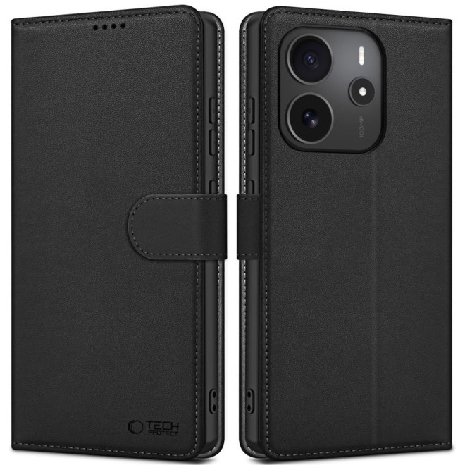Θήκη Xiaomi Redmi Note 14 4G Tech-Protect Wallet Πορτοφόλι Matte Black 