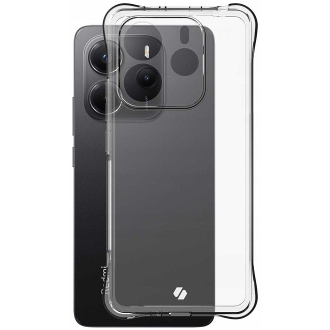 Θήκη Xiaomi Redmi Note 14 5G Spacecase Anti-Shock Διάφανη Σιλικόνης 1mm Clear 