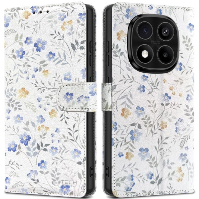 Θήκη Xiaomi Redmi Note 14 Pro 5G / Poco X7 Tech-Protect Wallet Πορτοφόλι Spring Flowers