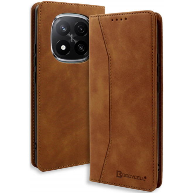 Θήκη Xiaomi Redmi Note 14 Pro Plus 5G Bodycell Book Case Πορτοφόλι Brown
