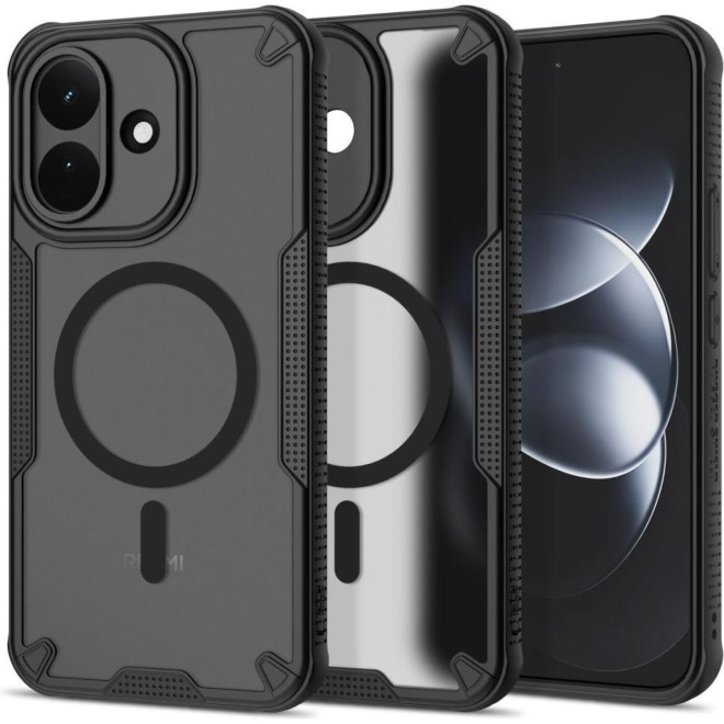 Θήκη Xiaomi Redmi Note 17 Pro Tech-Protect Rugged Shield Σκληρή Ημιδιάφανη με MagSafe Matte Black