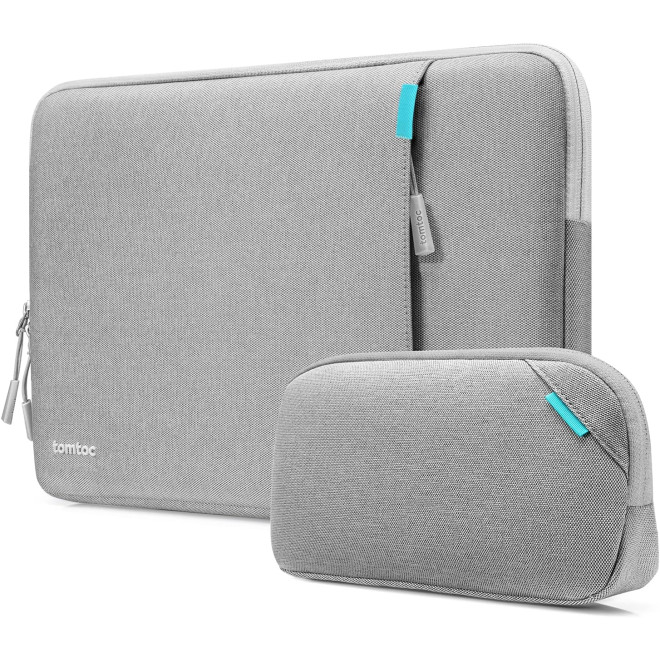 Tomtoc Defender A13 Laptop Sleeve Kit - Σετ Θήκη για Laptop 14'' και Accessory Pouch Θήκη για Αξεσουάρ - Gray