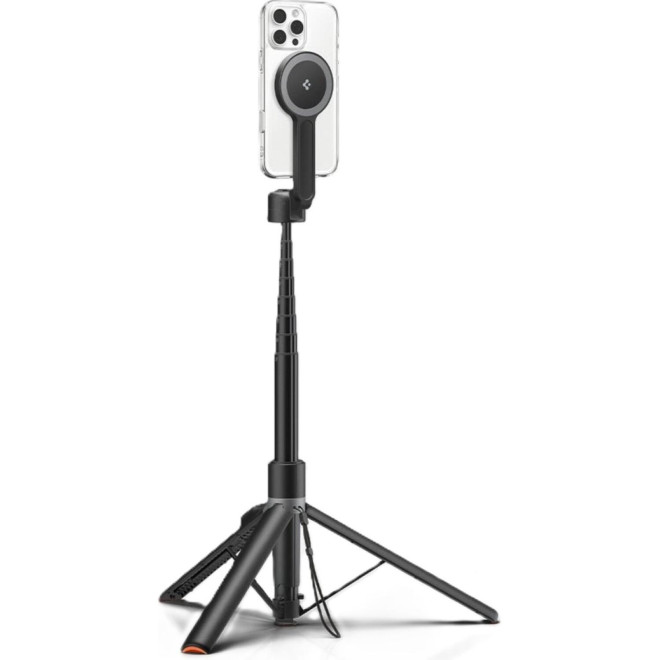 Τρίποδο Spigen S581W Selfie Stick Tripod MagFit Plus MagSafe Ασύρματο Bluetooth Selfie Stick με Τηλεχειριστήριο Black