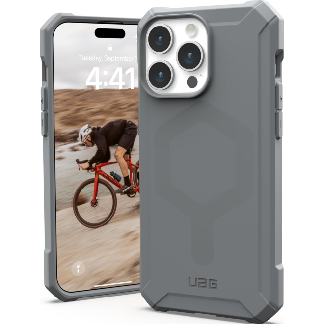 UAG Essential Armor Ανθεκτική MagSafe θήκη Σιλικόνης - Apple iPhone 15 Pro Max - Silver