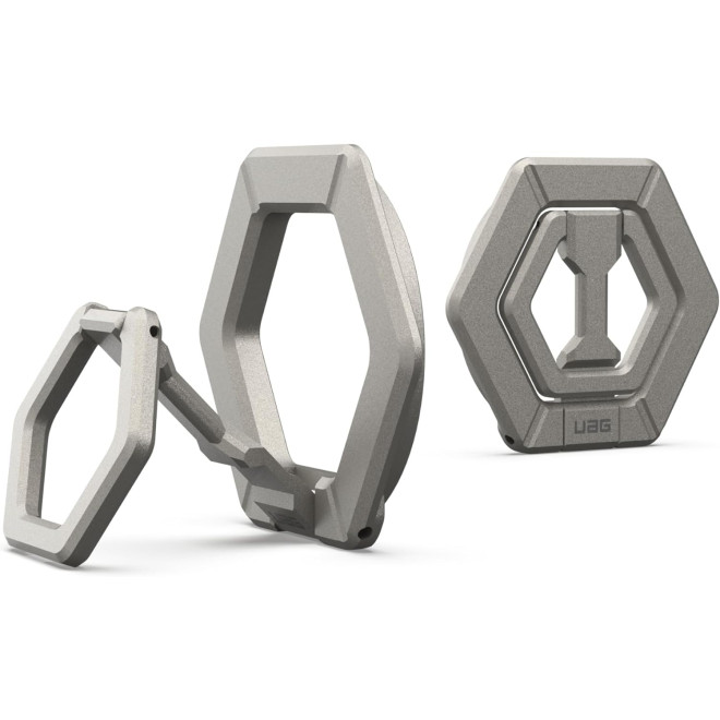 UAG Magnetic Ring Stand - Μεταλλική Μαγνητική Αναδιπλούμενη & Περιστρεφόμενη MagSafe Βάση / Finger Holder για iPhone 15 / 14 / 13 / 12 - Titanium