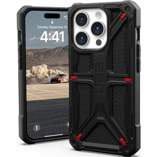 UAG Monarch - Ανθεκτική Θήκη Apple iPhone 15 Pro - Kevlar Black