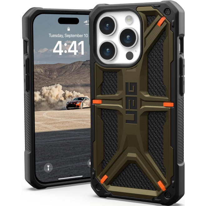 UAG Monarch - Ανθεκτική Θήκη Apple iPhone 15 Pro - Kevlar Elemental Green