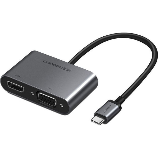Ugreen Αντάπτορας Type-C σε HDMI & VGA - Silver
