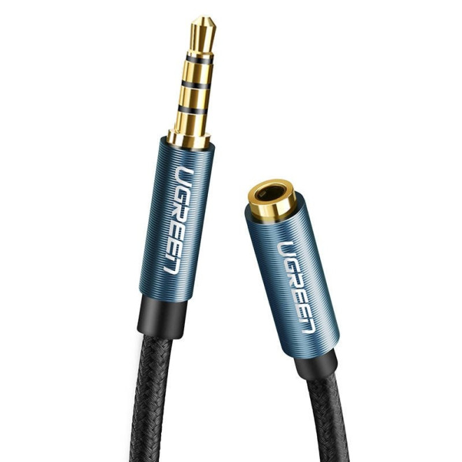 Ugreen Extention Καλώδιο Ήχου Aux Audio - 3.5mm Jack (male) σε 3.5mm Jack (female) - 200cm - Blue / Black