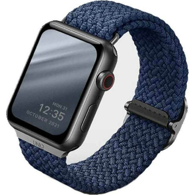 Uniq Aspen Braided Band - Premium Πλεκτό Λουράκι Apple Watch Ultra2/Ultra1/SE/10/9/8/7/6/5/4 (49/46/45/44mm) - Oxford Blue