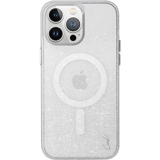 Θήκη Apple iPhone 15 Pro Max - Uniq Coehl Lumino Ανθεκτική Διάφανη με MagSafe - Sparkling Silver