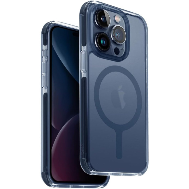Uniq Combat MagClick - Ανθεκτική Ημιδιάφανη MagSafe Θήκη - Apple iPhone 15 Pro - Smoke Blue