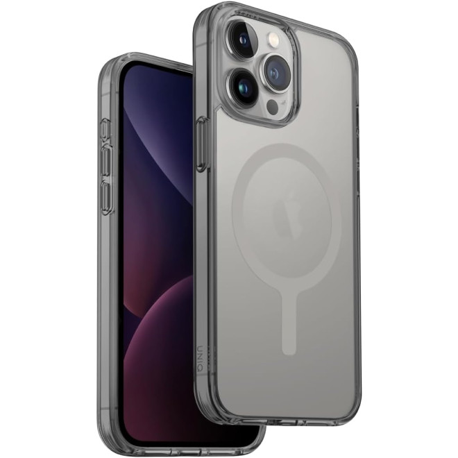 Uniq LifePro Xtreme MagClick - Ανθεκτική Ημιδιάφανη Σκληρή Θήκη MagSafe - Apple iPhone 15 Pro - Frost Grey