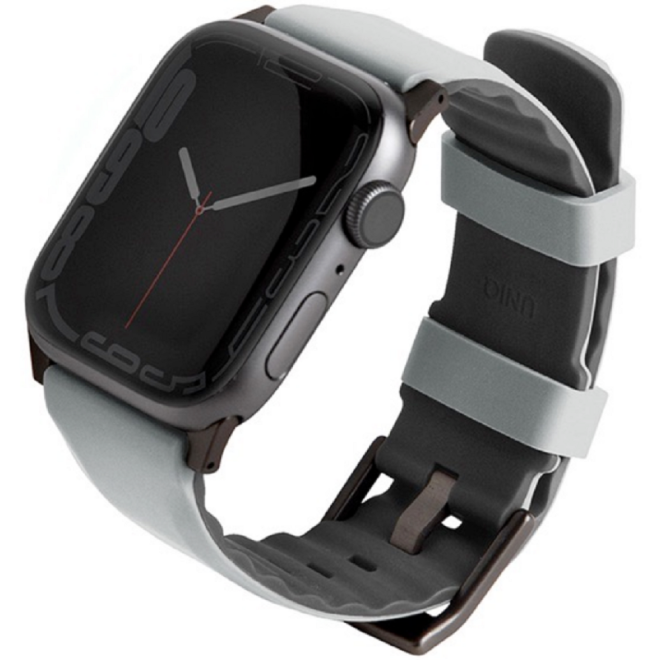 Uniq Linus Αδιάβροχο Λουράκι Premium Σιλικόνης Apple Watch Ultra2/Ultra1/SE/10/9/8/7/6/5/4 (49/46/45/44mm) - Grey