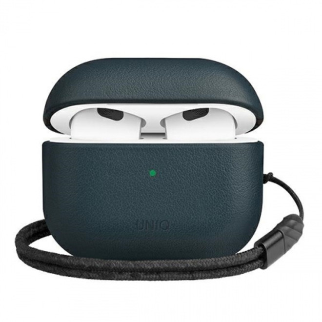 Uniq Terra Case - Δερμάτινη Θήκη για Apple AirPods 3rd Gen - Blue