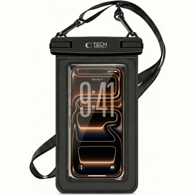 Universal Αδιάβροχη Θήκη Tech-Protect UWC7 Waterproof Floating Case για Smartphone έως 6.9'' IPX8 Black