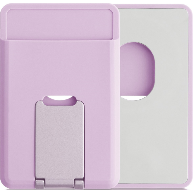 Universal Θήκη KWmobile Card Holder Πορτοφόλι MagSafe από Σιλικόνη για Κάρτες με KickStand Light Lavender