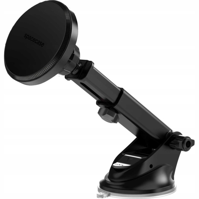 Βάση Κινητών Αυτοκινήτου Spacecase WM12B MagCharge Car Holder με Βεντούζα για Ταμπλό / Παρμπρίζ & Ασύρματη Μαγνητική Φόρτιση MagSafe 15W Black