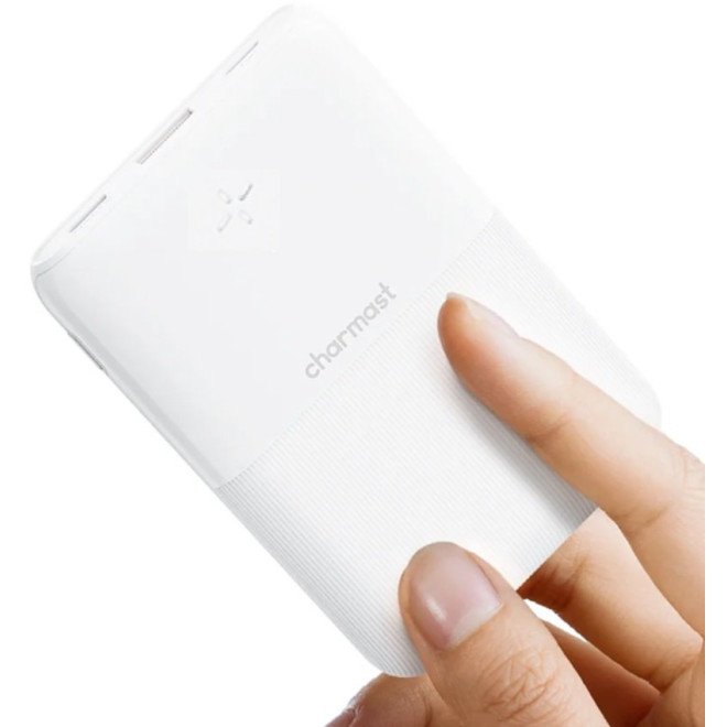 Charmast PowerBank Mini W1150 - Φορητή Μπαταρία Φόρτισης με 1 x USB-Α / 1 x Type-C - 10.000mAh - 20W - White
