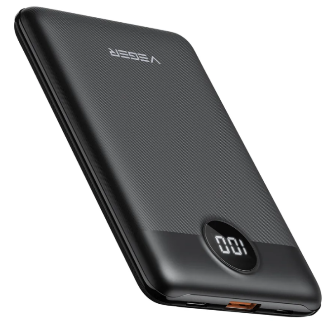 Veger PowerBank S11 με Ψηφιακή Οθόνη LED - Φορητή Μπαταρία Φόρτισης με 1 x USB-Α / 1 x Type-C - 10000mAh - 20W - Black