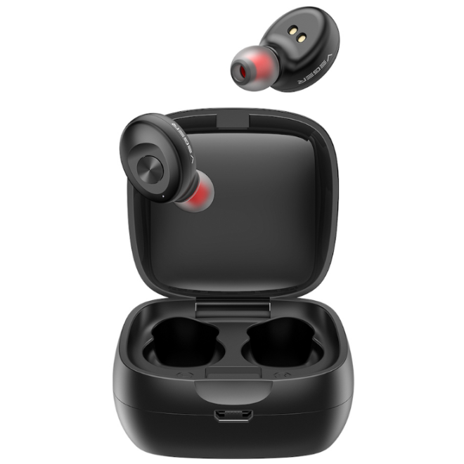 Veger XG08 In-Ear Studio - Ασύρματα Ακουστικά Bluetooth με Θήκη Φόρτισης - Black