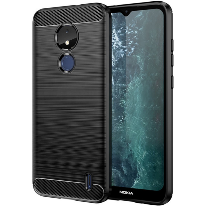 Vivid Carbon Silicone - Θήκη Σιλικόνης Nokia C21 - Black