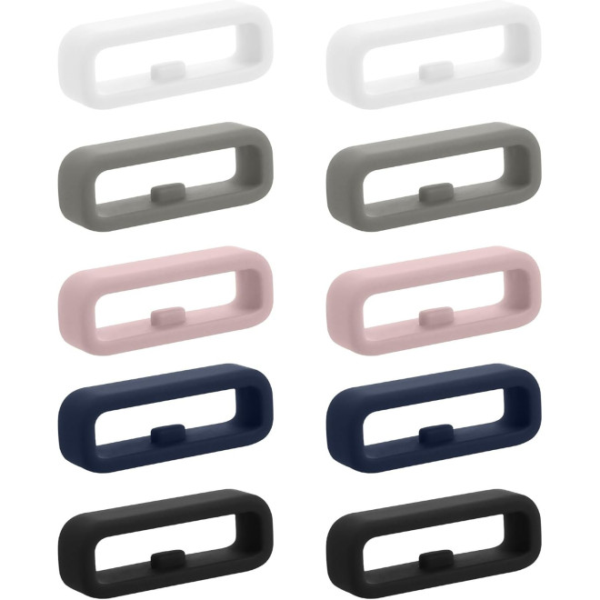 Βρόχοι Στήριξης KW Holder Loops Universal Θηλιές Σιλικόνης για Λουράκια Smartwatch 20mm 10 Τεμάχια Multicolor