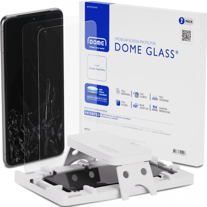 Whitestone Dome Glass - Liquid Optical Clear Adhesive & Installation Kit - Σύστημα Προστασίας Οθόνης - Google Pixel 8 Pro - 2 Τεμάχια