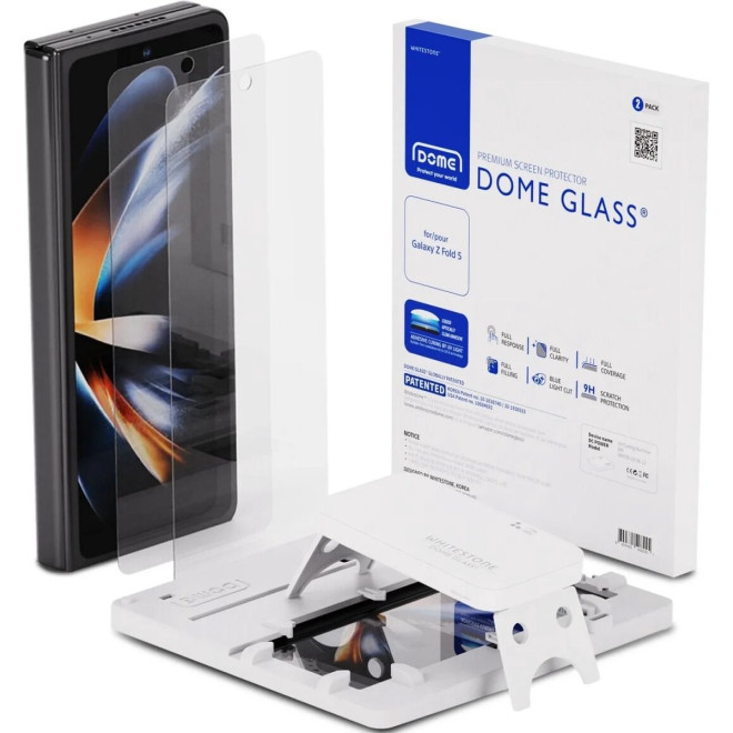 Whitestone Dome Glass - Liquid Optical Clear Adhesive & Installation Kit - Σύστημα Προστασίας Εξωτερικής Οθόνης Samsung Galaxy Z Fold5 - 2 Τεμάχια