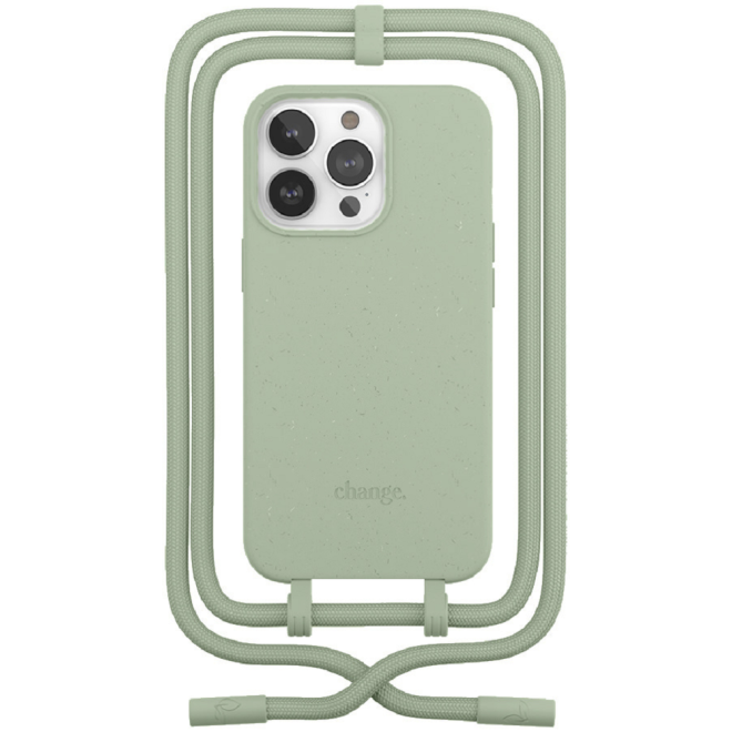 Woodcessories 2 in 1 Change Case - Βιοδιασπώμενη Θήκη με Αποσπώμενο Λουράκι - Apple iPhone 14 Pro - Green