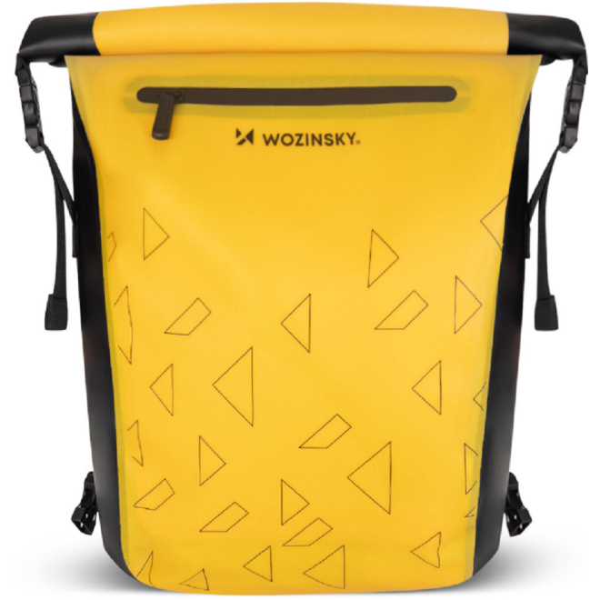 Wozinsky Bicycle Backpack 2in1 - Αδιάβροχο Σακίδιο Πλάτης / Τσάντα Σχάρας Ποδηλάτου με Ανακλαστήρες Φωτός - 23L - Yellow