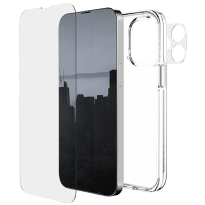 X-Doria Raptic 3 in 1 Premium Pack - Σετ Διάφανη Θήκη / Tempered Glass / Lens Glass Προστατευτικό Γυαλί Οθόνης και Κάμερας - Apple iPhone 13 Pro
