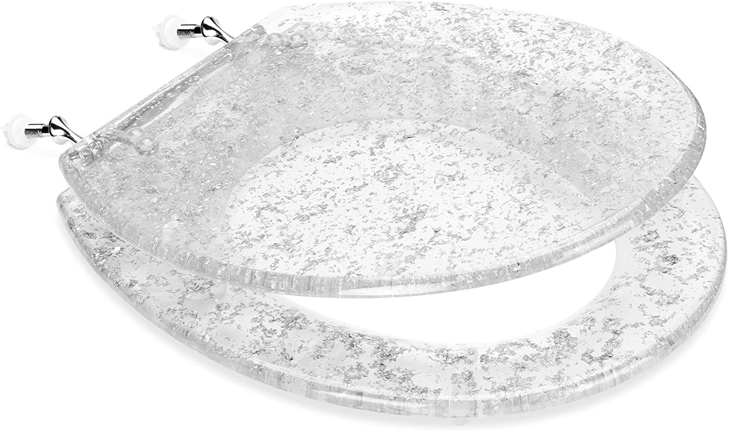 Navaris Glitter Toilet Seat Διαφανές Κάθισμα Τουαλέτας από Ρητίνη με