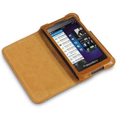 Καφέ Δερμάτινη Θήκη Blackberry Z10