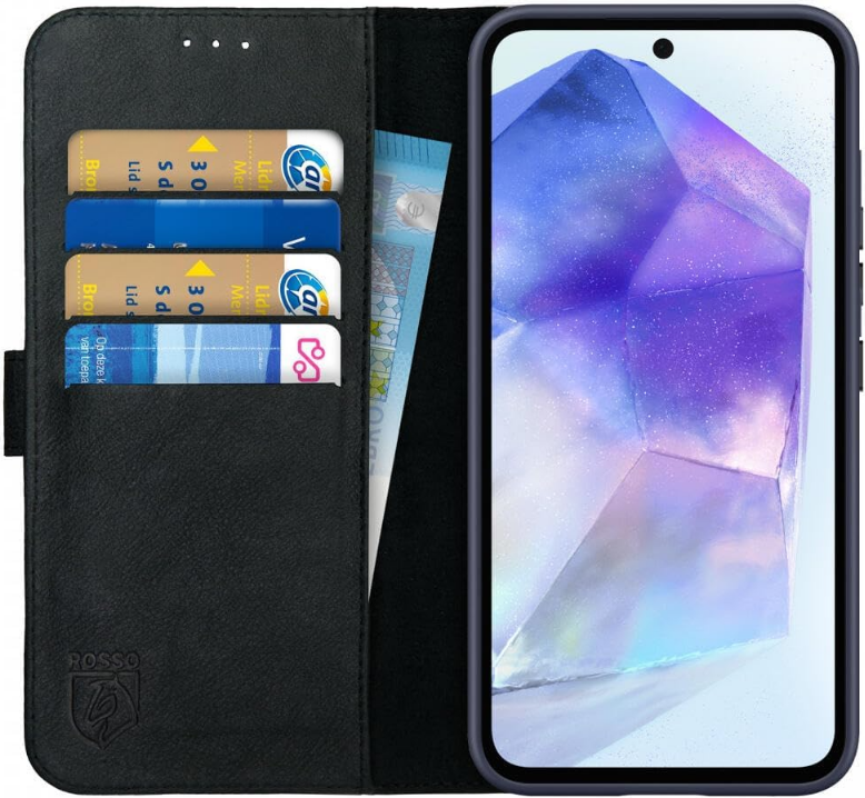 Δερμάτινη Θήκη Πορτοφόλι - Samsung Galaxy A55 - Rosso Deluxe - Black