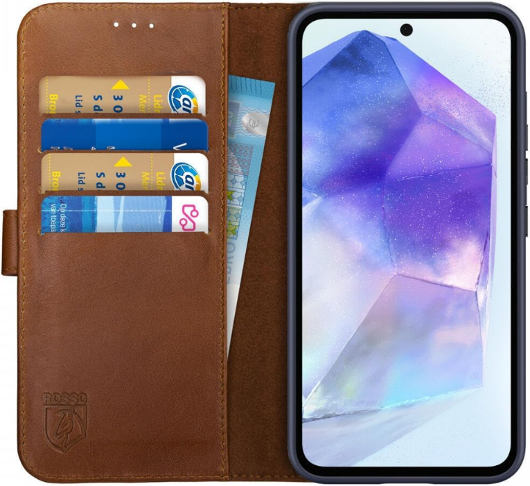 Δερμάτινη Θήκη Πορτοφόλι - Samsung Galaxy A55 - Rosso Deluxe - Brown