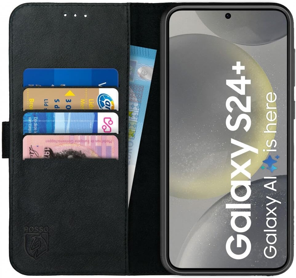 Δερμάτινη Θήκη Πορτοφόλι - Samsung Galaxy S24 Plus - Rosso Deluxe - Black