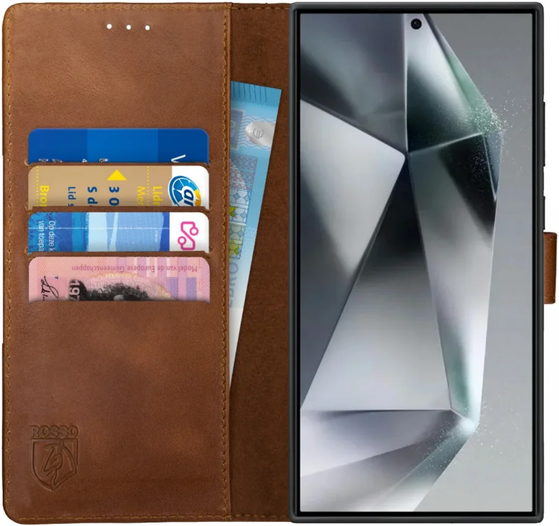 Δερμάτινη Θήκη Πορτοφόλι - Samsung Galaxy S24 Ultra - Rosso Deluxe - Brown