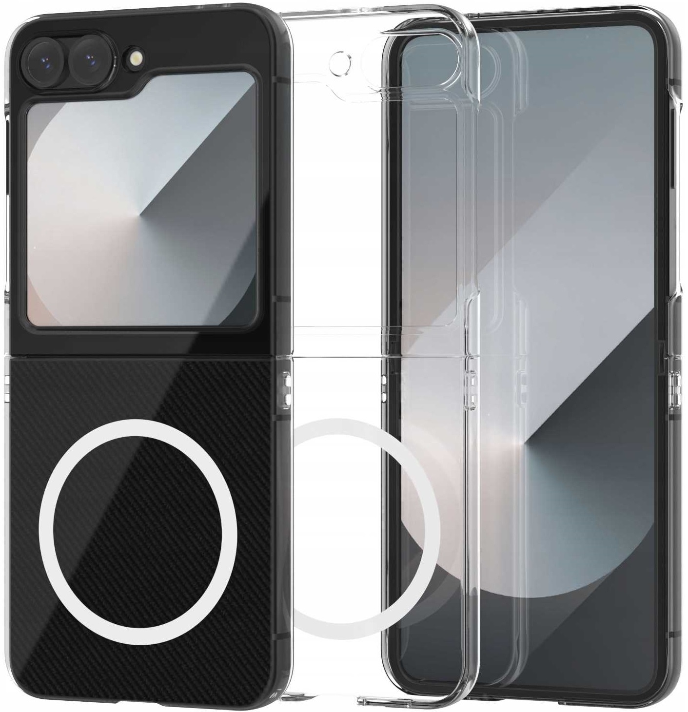 Διάφανη Σκληρή Θήκη MagSafe - Samsung Galaxy Z Flip6 - Spacecase Crystal MagCase - 2mm - Clear