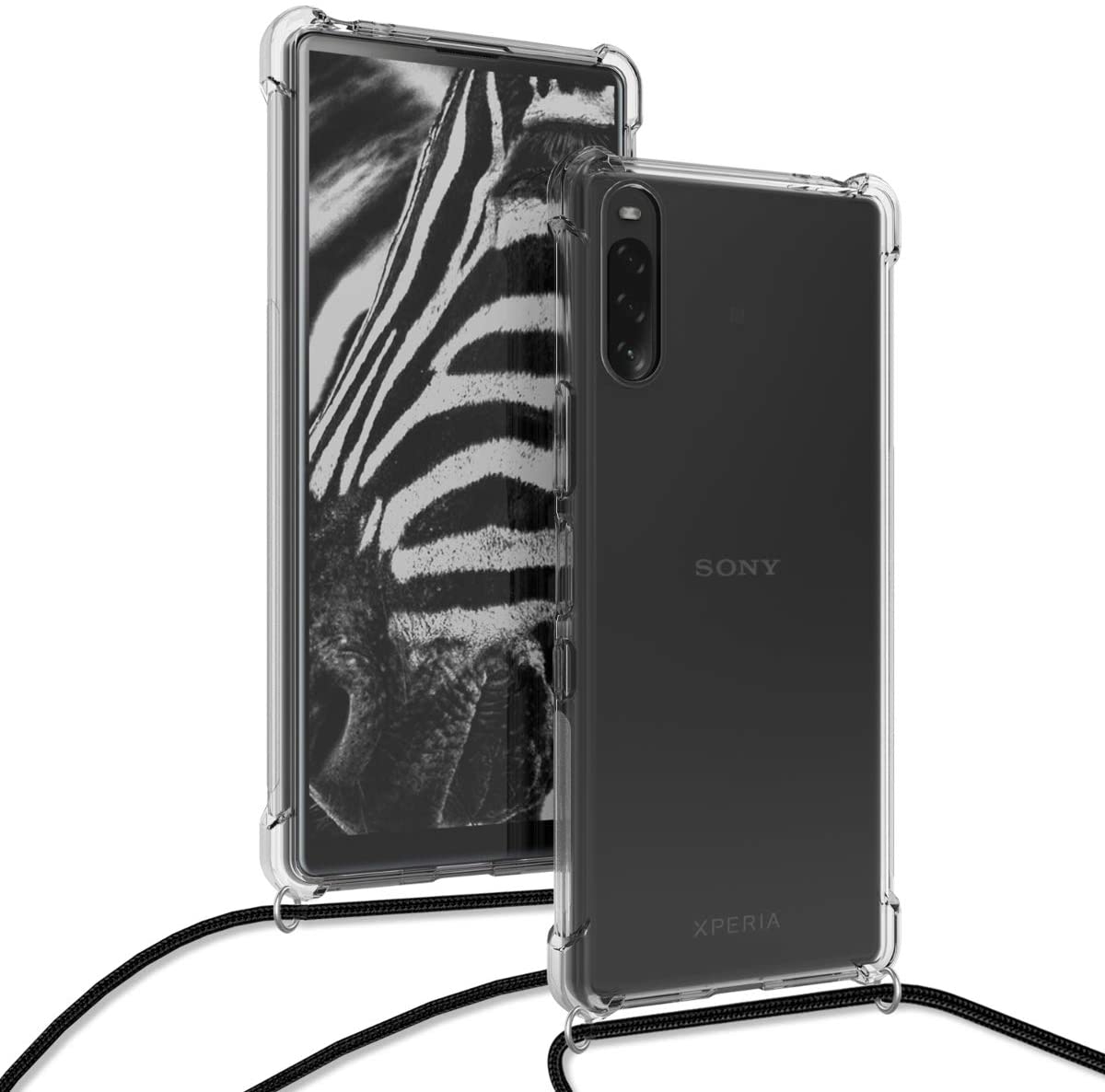 KWmobile Διάφανη Θήκη Σιλικόνης με Λουράκι Λαιμού Sony Xperia L4 - Clear Transparent 