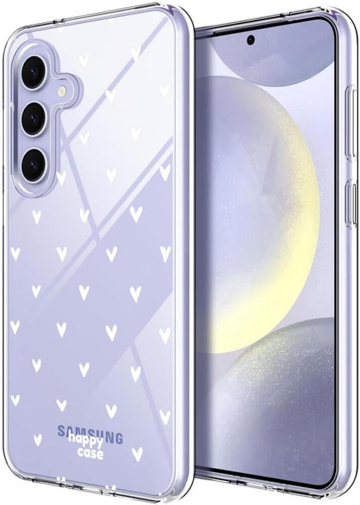 Διάφανη Θήκη Σιλικόνης - Samsung Galaxy S24 - HappyCase - Hearts Print