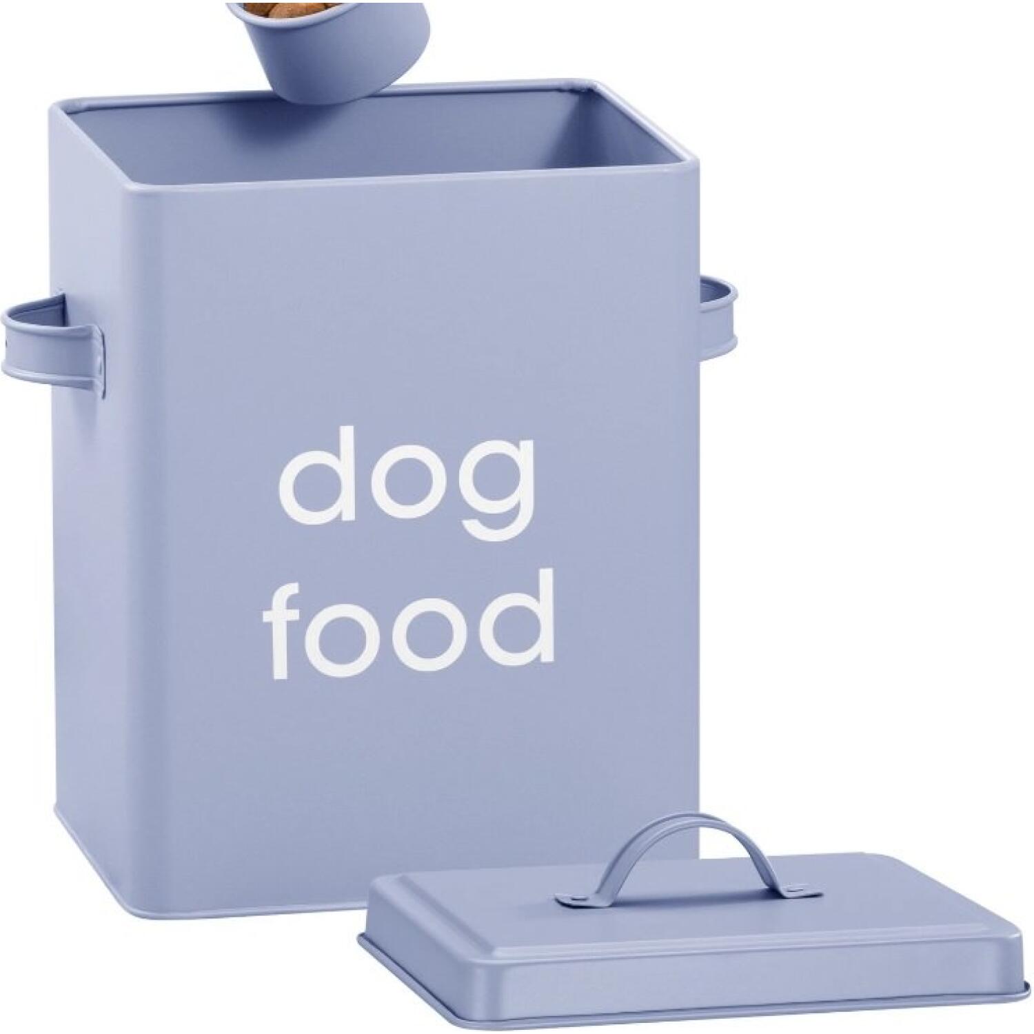 Δοχείο Ξηράς Τροφής Σκύλου Navaris Pet Food Container Μεταλλικό με Σέσουλα 5.9L Blue