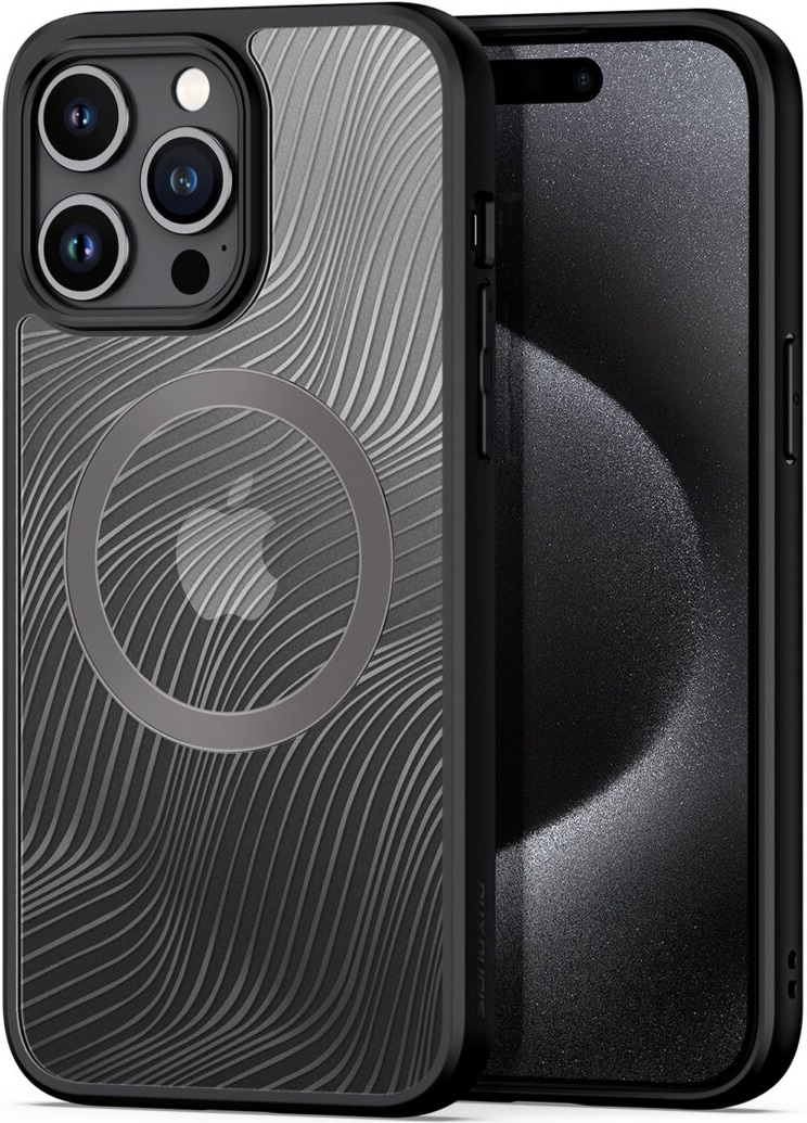 DuxDucis Aimo MagSafe Series - Premium Ημιδιάφανη MagSafe Σκληρή Θήκη - Apple iPhone 15 Pro Max - Black