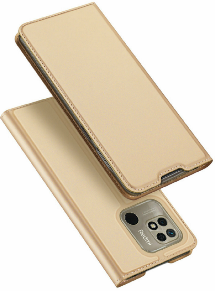 Duxducis SkinPro Θήκη Πορτοφόλι Xiaomi Redmi 10C - Gold