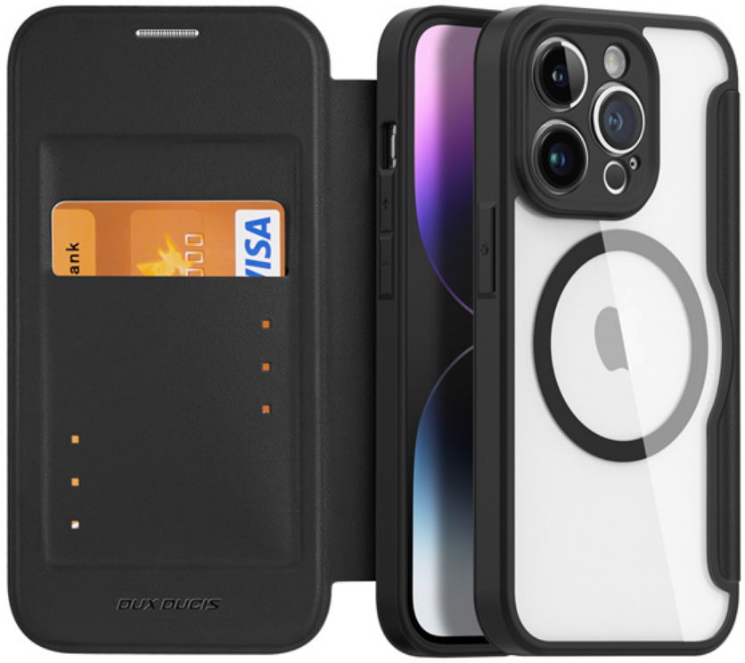 Duxducis Skin X Pro - MagSafe Θήκη Πορτοφόλι Apple iPhone 14 Pro - Black