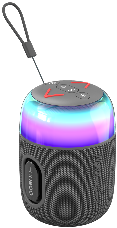 Egoboo X Maui and Sons BT Led Speaker Pulse - Ασύρματο Φορητό Ηχείο Bluetooth με Φωτισμό RGB - Grey